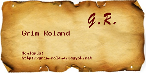 Grim Roland névjegykártya